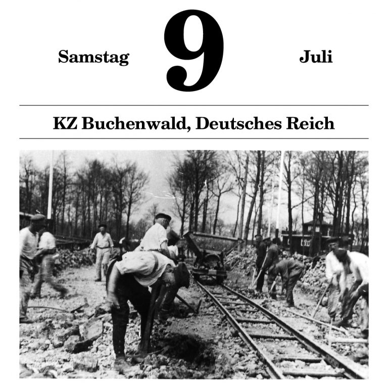 Prisoners doing track work in the early summer of 1938 Julius Jakob Lichtenstein, a Jewish worker from Berlin who was arrested in June 1938 by the criminal police for being a “social misfit,” is “shot while trying to escape.” The term “social misfit” is applied to job switchers, Sinti and Roma as well as Jews with a criminal record, as a pretext for persecution. Archivum Instytutu Pamięci Narodowej, Warszawa / Gedenkstätte Buchenwald, Weimar