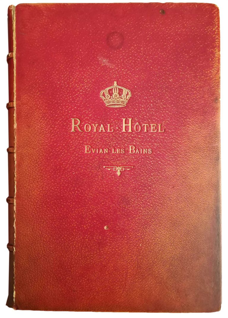 Gästebuch für 1938 das Hotel Royal in Évian-les-Bains Évian Resort, Thonon-les-Bains